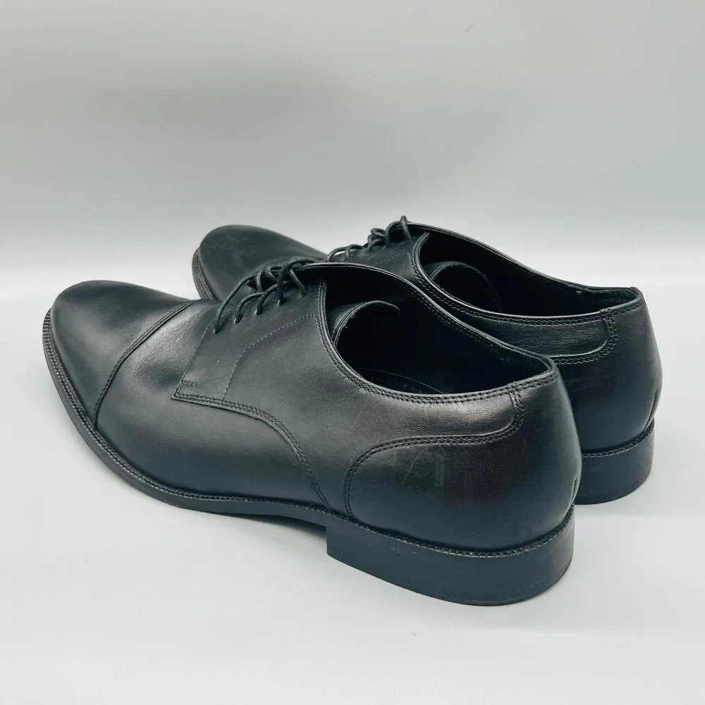 Cole Haan Shoes Mens 14 Black Leather Cap Toe Oxford Lace Up Dress Casual Formal